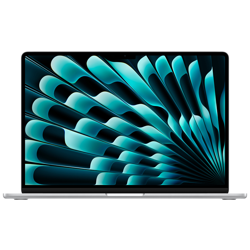 Apple MacBook Air 15" (M3, 8C CPU/10C GPU, 2024), 16 ГБ, 256 ГБ SSD, серебристый